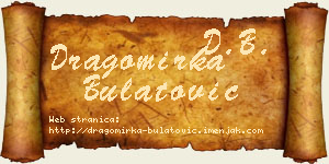 Dragomirka Bulatović vizit kartica